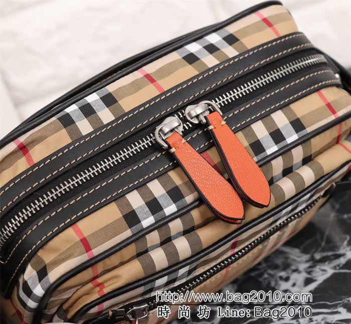 BURBERRY巴寶莉 Vintage復古格紋 斜背包 相機包  Bhq1113